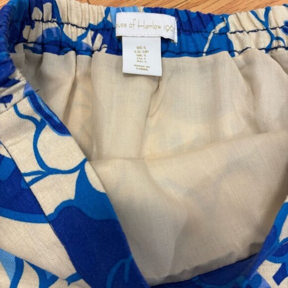 House f arlow 960 lue ream loral inen lend iece kirt et - Picture 6 of 15